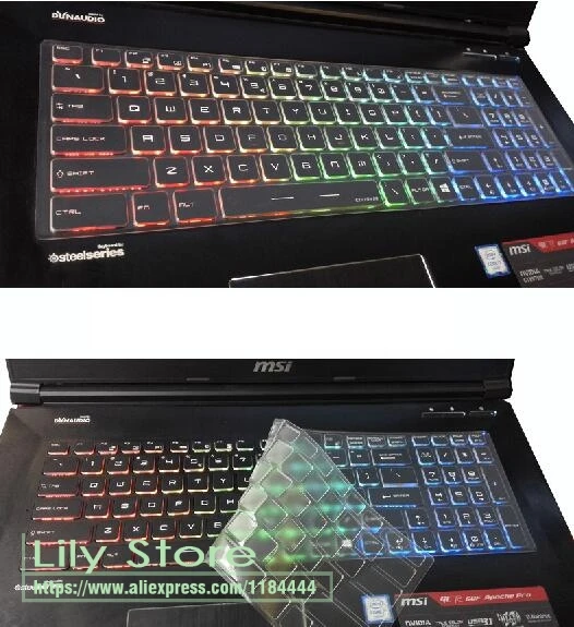 Для новейших MSI GS75 GT73 GT73VR GT72 GT72VR GT62 GT62VR 17,3 водонепроницаемые ультра тонкие прозрачные ТПУ чехлы для клавиатуры