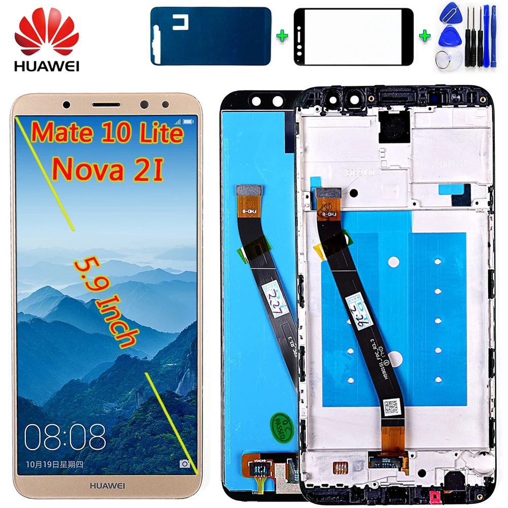 Huawei mate 10 Lite 5,9 дюймов ЖК-дисплей сенсорный экран для huawei G10/G10 PLUS дигитайзер сборка рамка с бесплатными инструментами