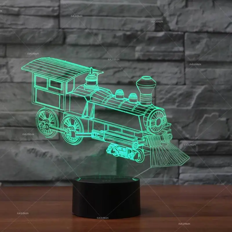 Моделирование локомотива акриловый ночник индивидуальная Настройка 3d стерео