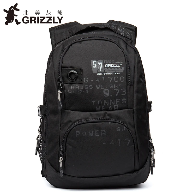 GRIZZLY, мужские холщовые рюкзаки для ноутбука, большая вместительность, Mochila для подростков, для мальчиков, многофункциональный рюкзак, школьные сумки, повседневные Рюкзаки - Цвет: RU-802-3-2