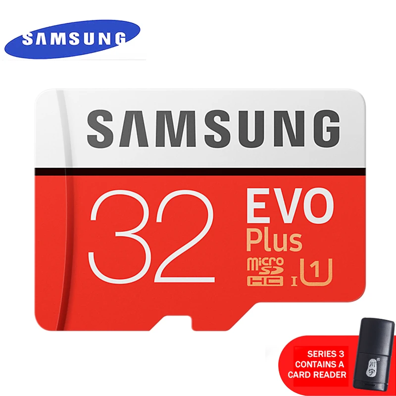 100% оригинальная карта памяти SAMSUNG EVO + 128 ГБ/64 Гб/SDXC 32 ГБ/16 ГБ/SDHC Micro SD/TF 80 МБ/с./с класс