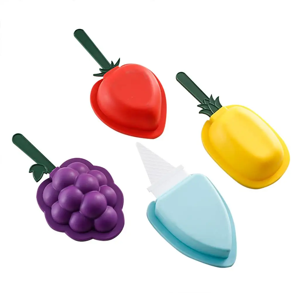 Силиконовая форма сделай сам для мороженого ананаса винограда с крышкой коробка