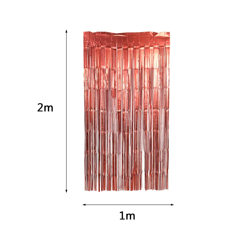2 м металлические блестки из фольги бахрома занавеска стример для дня рождения