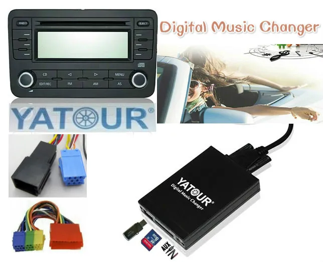 

Автомобильный MP3-плеер Yatour для Audi A2, A3, A4, A6, TT, Chorus, 1, Chorus, 2, концерт, 2, USB, SD, AUX, Bluetooth, цифровой музыкальный чейнджер