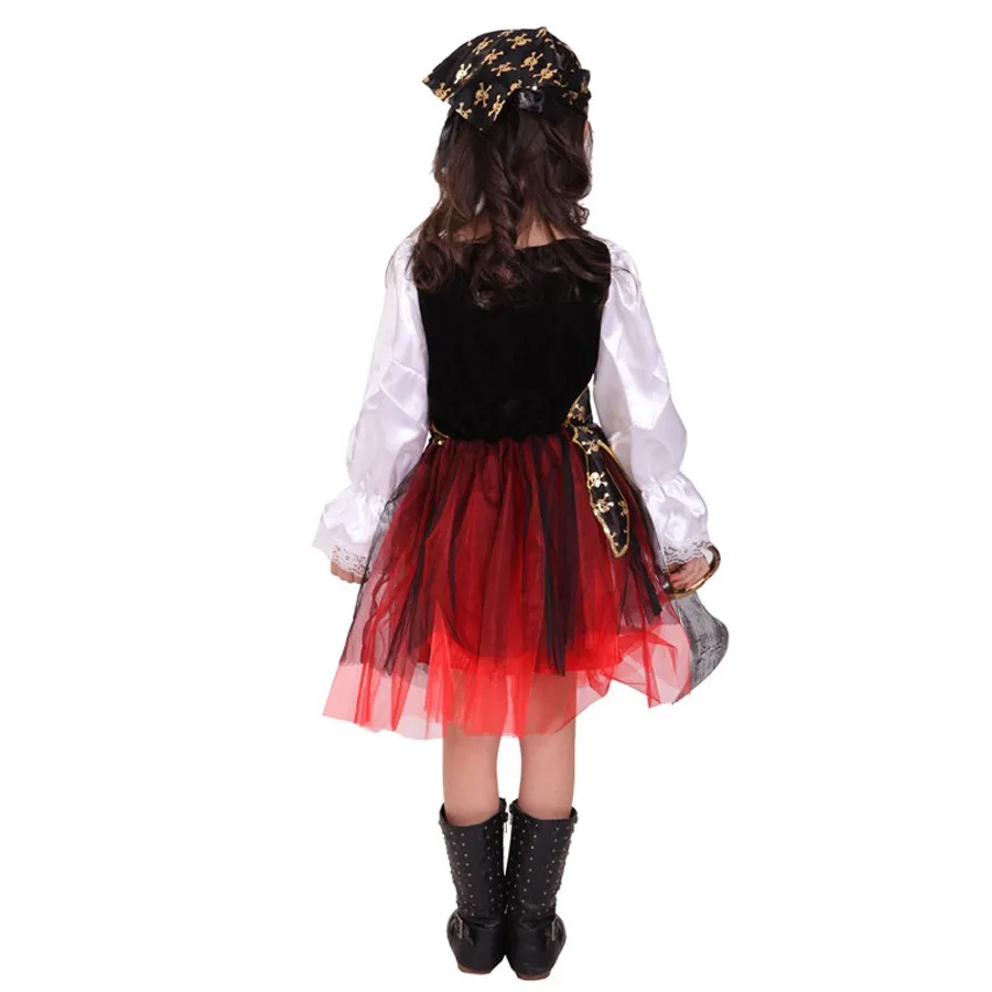 2019 Новый пиратские костюмы для девочек вечерние платья Рождественский костюм