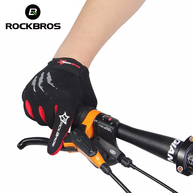 Велосипедные перчатки ROCKBROS губчатые для сенсорных экранов горных