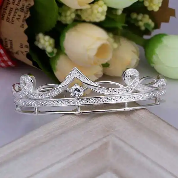 Hot Sell!Wholesale 925 silver bangle bracelet fashion jewelry Bracelet Cuff Crown Bangle SMTB204 | Украшения и аксессуары