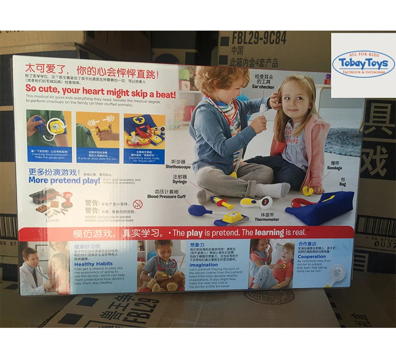 Fisher Price, стиль, ролевые игрушки, детский медицинский набор, синий Дошкольное обучение, игрушка, FFY72, подарок для детей