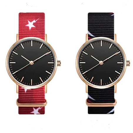 Новые модные высококачественные роскошные Брендовые женские часы 36 мм нейлон