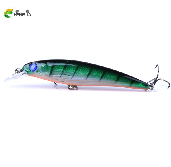 

HENGJIA 10pcs 11CM 14G fishing lures with hooks deep swim hard bait artificial baits minnow fishing wobbler Diving Depth 0.6-2m