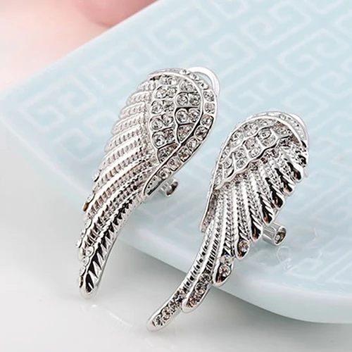 Женские серьги с крыльями ангела роскошные гвоздики кристаллами BDKP|earrings jewelry|ear