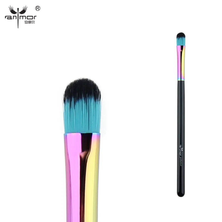 2317-012 Anmor 1 шт. радужные кисти для макияжа основа Профессиональный Duo Fibre для глаз для растушевки веер Кисть для макияжа Pedzelki Do Makijazu - Handle Color: 2317-012