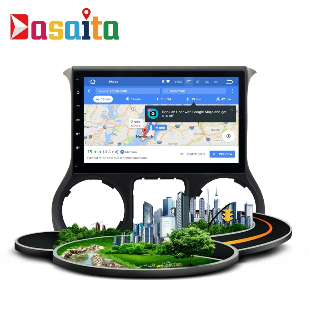 Стерео Штатная 1 DIN Android GPS для Jeep Wrangler 2015 2016 Авто радио навигации 4 ГБ + 32 6.0 PX5 8 core|1 din
