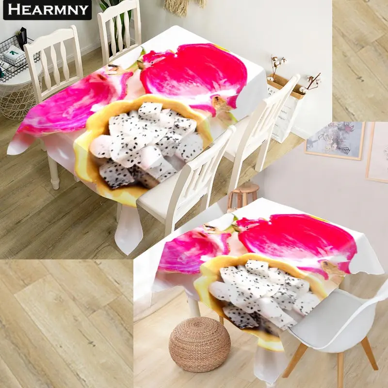 HEARMNY 3D скатерть из ткани Оксфорд с изображением дракона и фруктов