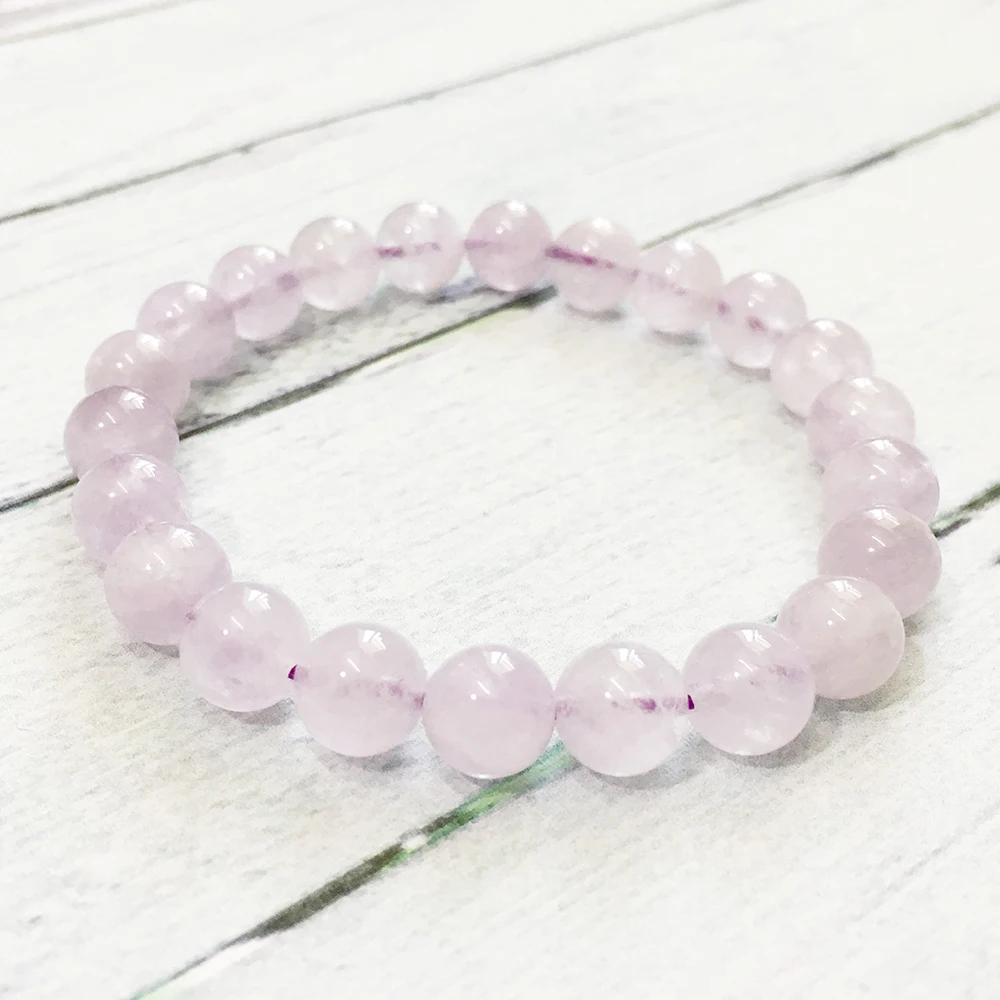 MG0501 New Arrivals Design Lavender Purple Crystal Bracelet Women`s Natural Stone Inviting Love Heart Chakra | Украшения и
