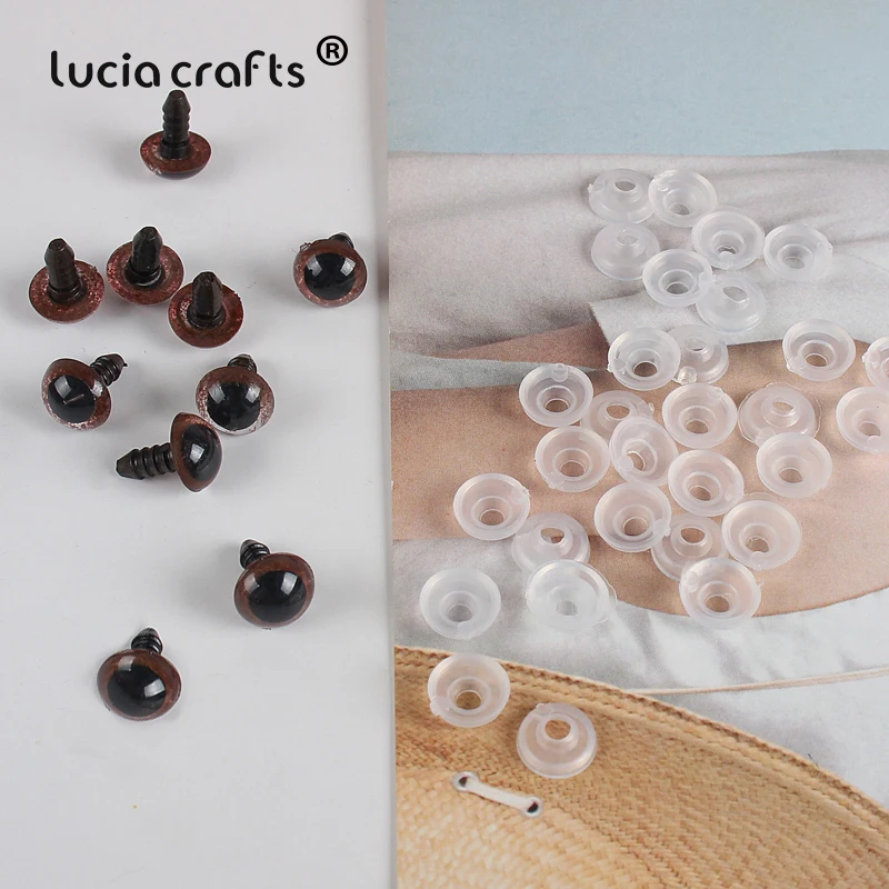 Lucia crafts, 10 пар/20 пар, детская пластиковая игрушка для рукоделия, куклы, глаза, пластиковые безопасные глаза, сделай сам, кукольные аксессуары ручной работы K0919