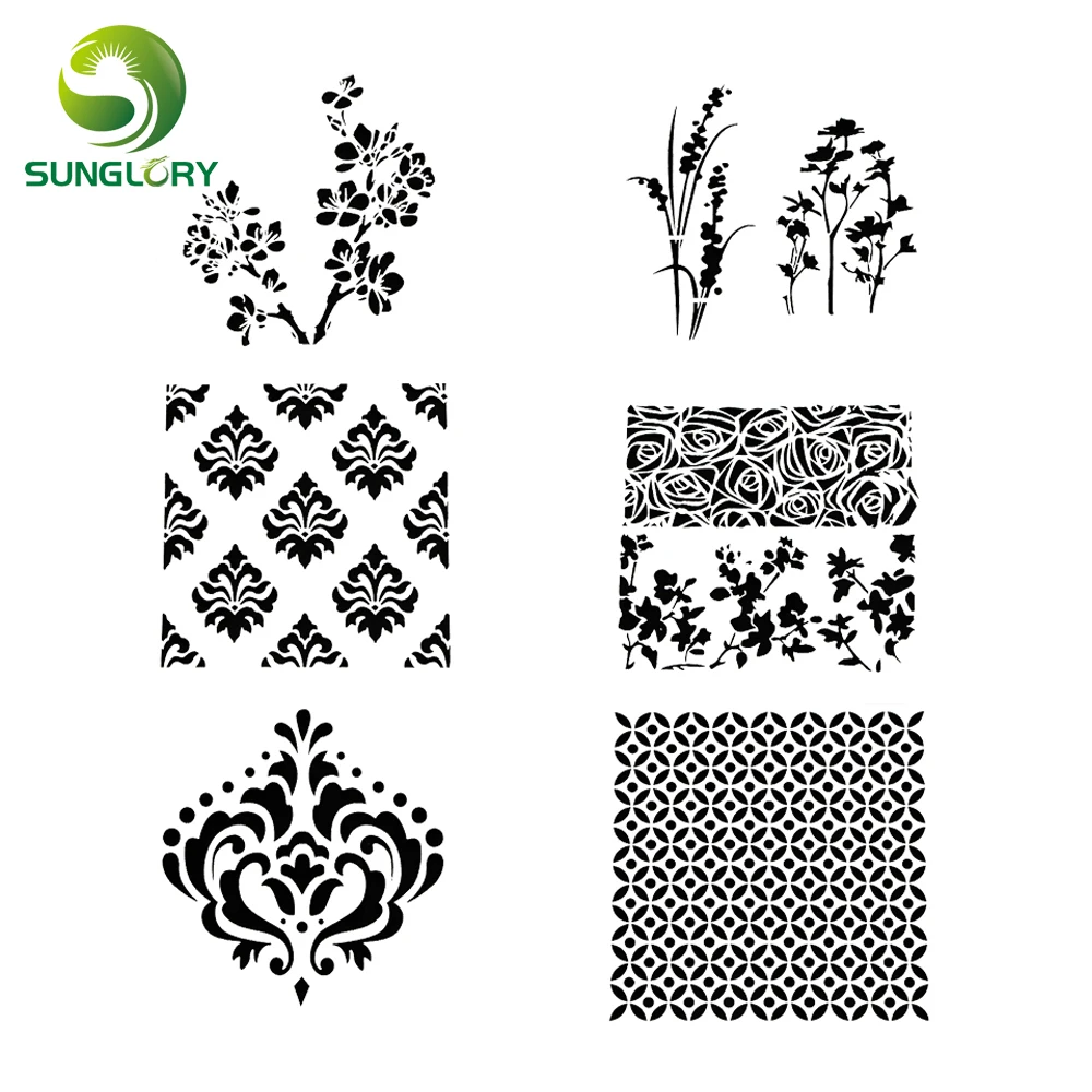 6 узоров цветок Фондант пирожное трафарет Свадебные украшения для торта формы