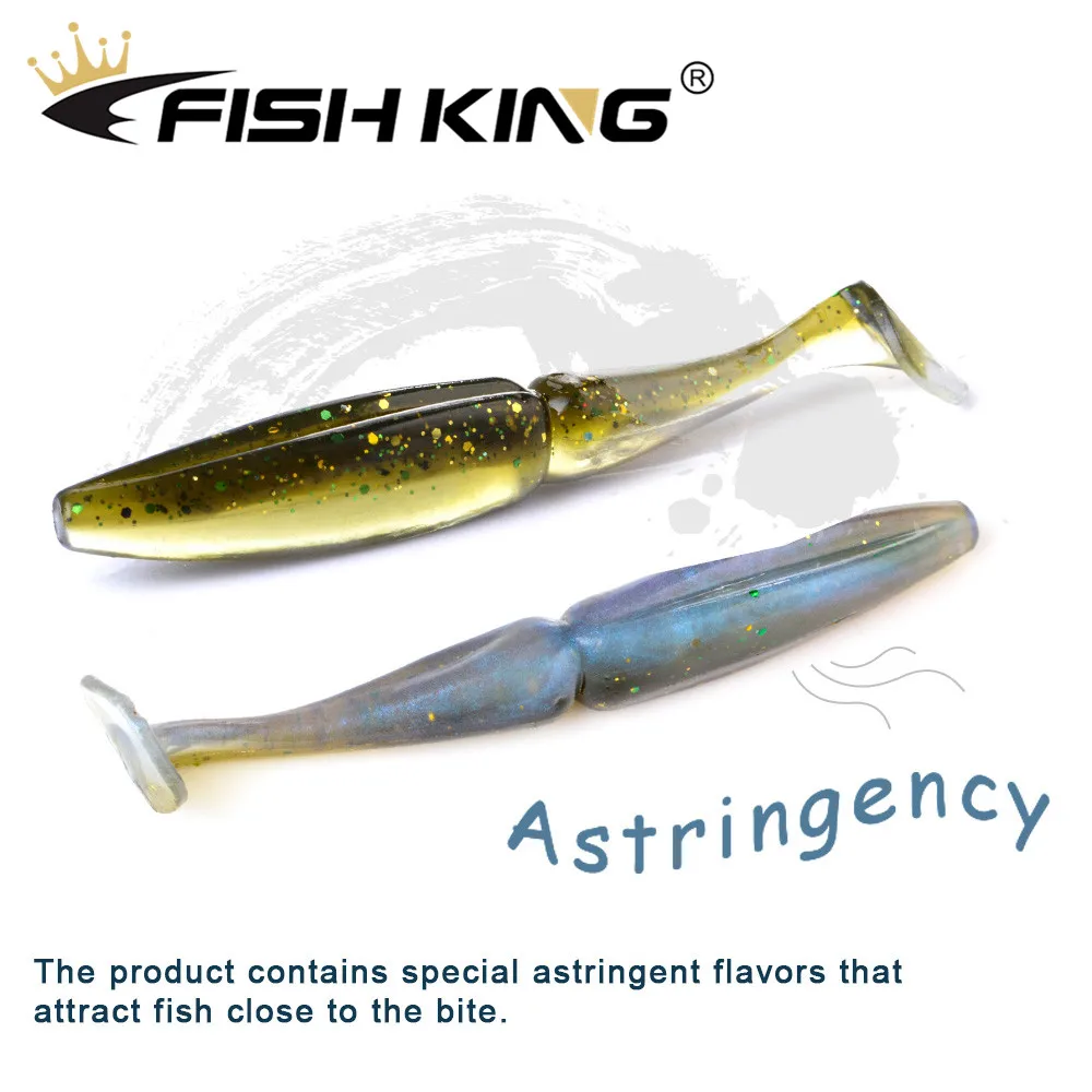 FISH KING 6 шт./упак., мягкие приманки, приманка для рыбалки 105 мм, 11 г, приманка для плавания, форель, Мягкая наживка для рыбалки воблер, искусственная приманка для щуки
