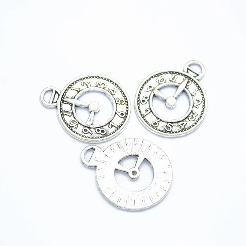 

50pcs Clock Charms DIY Jewelry Making Pendant Fit Bracelets Necklaces Earrings Handmade Crafts