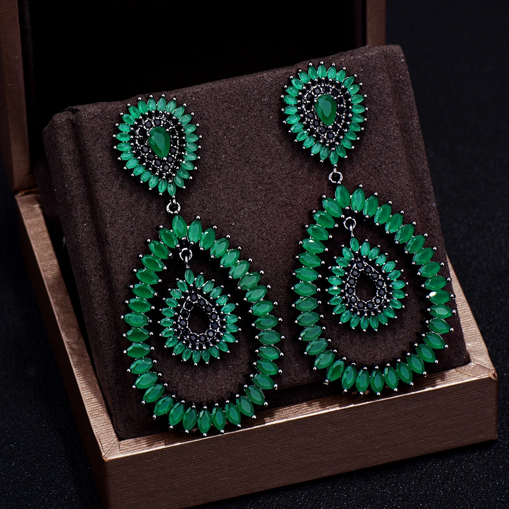 Женские серьги GODKI модные популярные Роскошные полностью покрытые фианитом|wedding