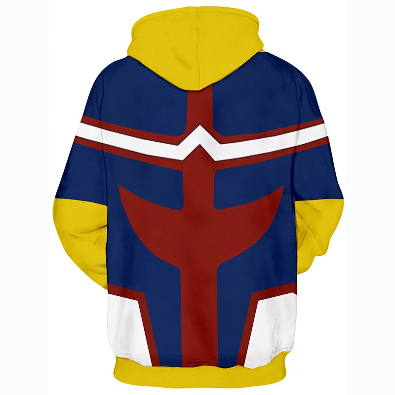 My Hero Academy cosplay All Might Costumes толстовки с 3D принтом на молнии для мужчин и женщин