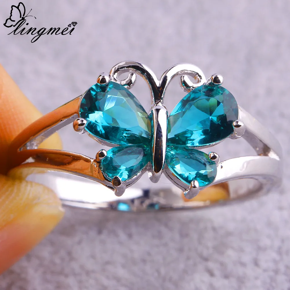 Lingmei оптовая продажа изысканные коктейльные ювелирные изделия с бабочкой