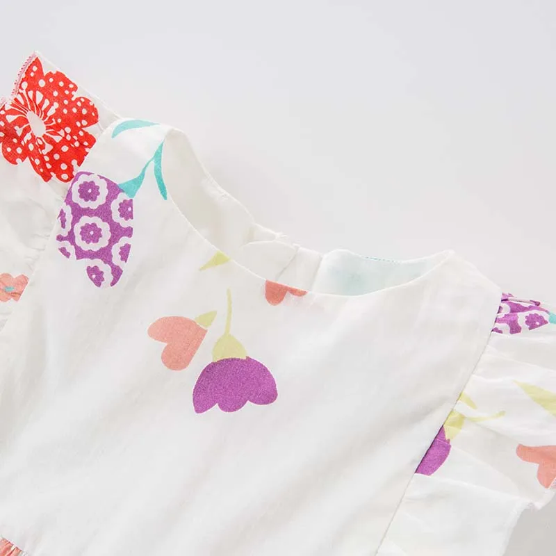 Dave bella/летнее платье с цветочным рисунком для маленьких девочек; милая детская одежда для малышей без рукавов в стиле Лолиты; костюмы; DBA6583
