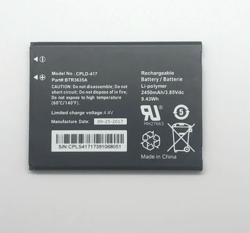 GeLar 3 85 V 2450mAh CPLD-417 Сменный аккумулятор для Coolpad Canvas и Splatter Quattro II BTR3635A bateria |