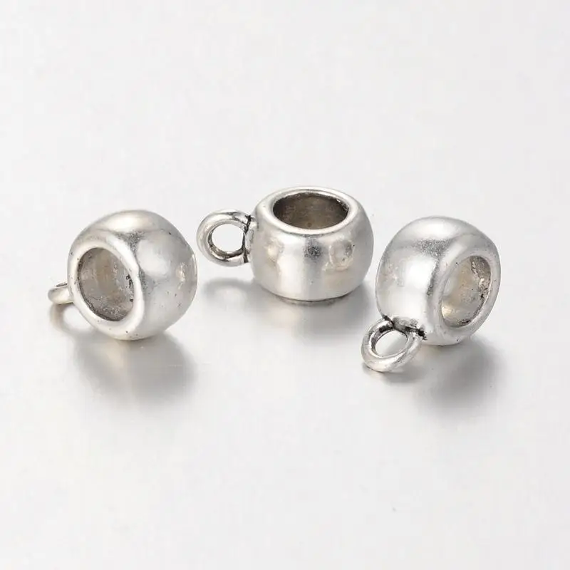 

Tibetan Style Hangers, Bail Beads, Lead Free and Cadmium Free, Cup, Antique Silver Color, about 11.5mm long, 8mm wide, 5.5mm