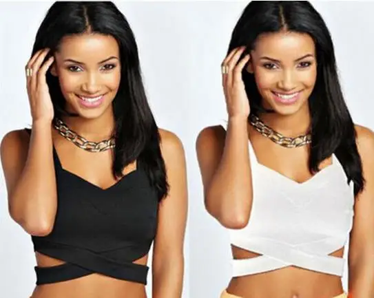 Мода женщин Bralet бюстгальтер бюстье лучших урожай топы корсет Clubwear черный белый