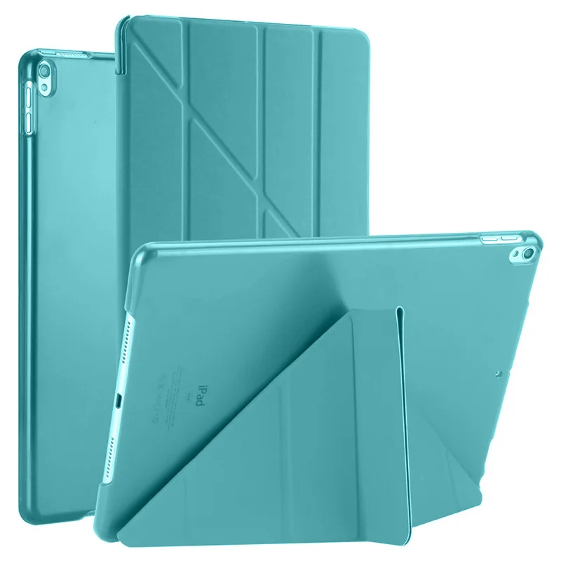 water blue Ультра тонкий стенд дизайн из искусственной кожи чехол для apple ipad 3 4 2 чехол цветной флип смарт-чехол для ipad 2 3 4 Настольный Чехол+ пленка - Цвет: water blue