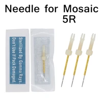 50pcs 5 prong permanent sterilized makeup assorted tattoo needles 50 pcs 5r needle cap for usa biotouch mosaic tattoo machine
