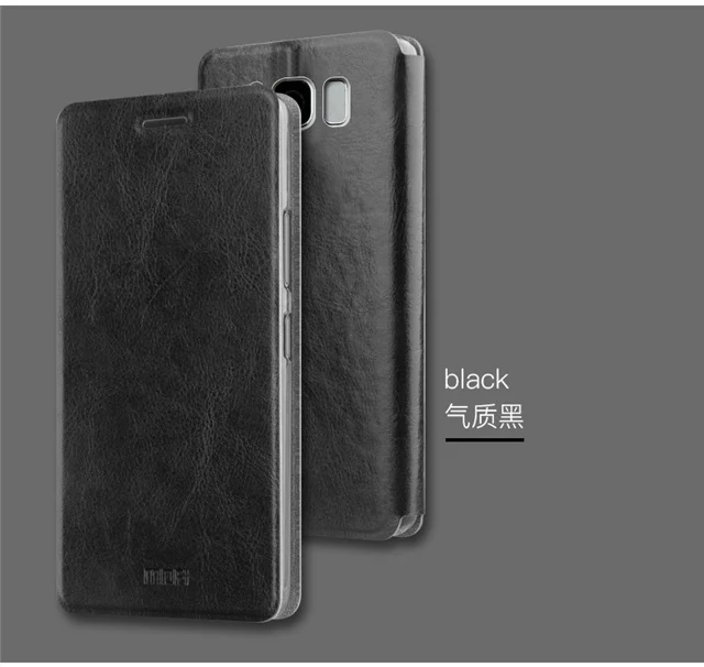 Black Mofi чехол со стальной пластиной внутри для samsung Galaxy S8 S8 Plus, чехол, высокое качество, кожаный чехол-подставка, чехол для телефона - Цвет: Black