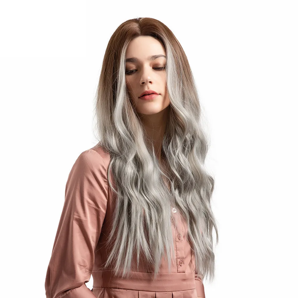 Wigs for Women @@ Natural Loose Long Curly girls Hair wig Brown Wave Wig For ladies wholesale dropshipping 2019 HOT selling | Красота и