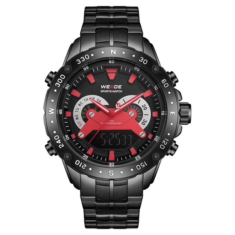 WH8501B-2C WEIDE мужские модели аналоговые цифровые часы с цифровым циферблатом кварцевые часы с металлическим ремешком наручные часы Мужские автоматические часы с датой - Цвет: WH8501B-2C