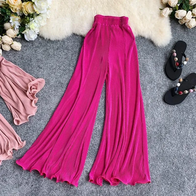 Брюки женские свободные с высокой талией|Брюки| |