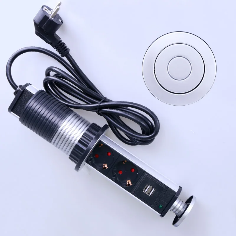 CXFG PULL socket POP UP 3 power Socket 2 USB Outlet зарядный порт Настольный 16A розетки Скрытая кухонная