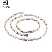 kalen fashion gold color stainless steel choker necklaces bracelet sets for women trendy geometric jewelry sets bijoux gifts