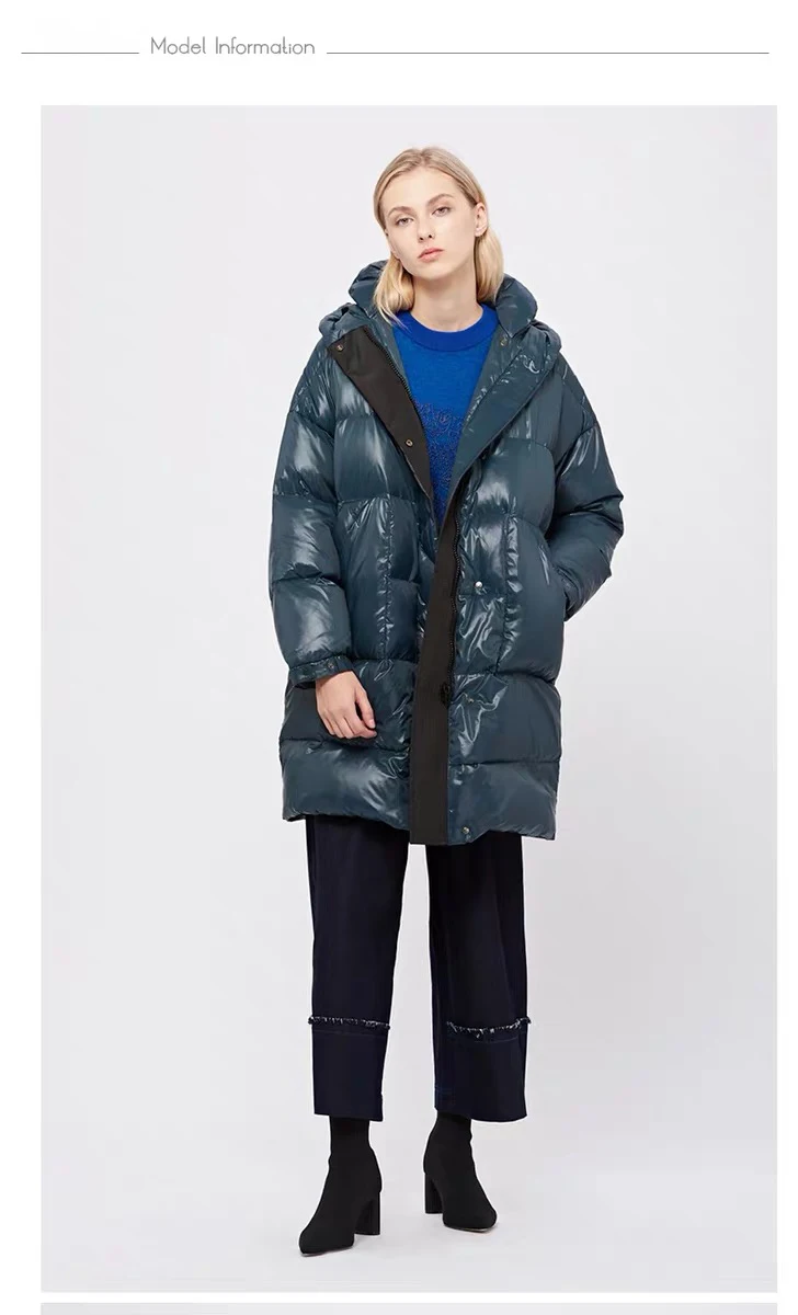 Пуховик, женский пуховик, зимнее пальто, abrigos mujer invierno, doudoune femme hiver, свободное, с капюшоном, толстое, длинное, корейское пальто w