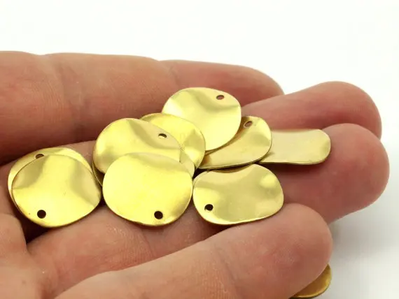 50 шт. .. Круглые Подвески из сырой латуни (без никеля и свинца) ..(16 мм) 0497|brass round|raw