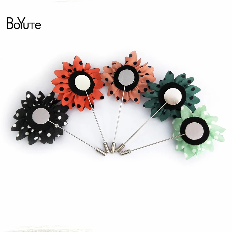 BoYuTe (5 шт./лот) Высококачественная модная булавка для лацканов с цветами Мужская