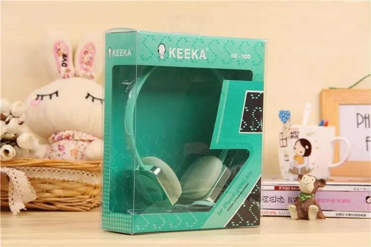 KEEKA 120 см проводной Профессиональные наушники стерео Бас милые красочные детские