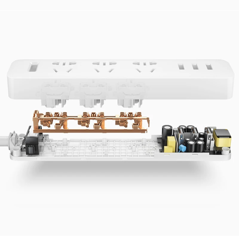 Оригинал Xiao mi jia power Strip 2A Быстрая зарядка 3 USB удлинитель разъем стандартные