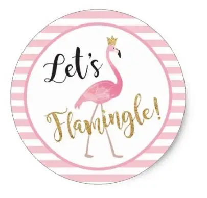 

1.5inch Let's Flamingle! Flamingo Sticker