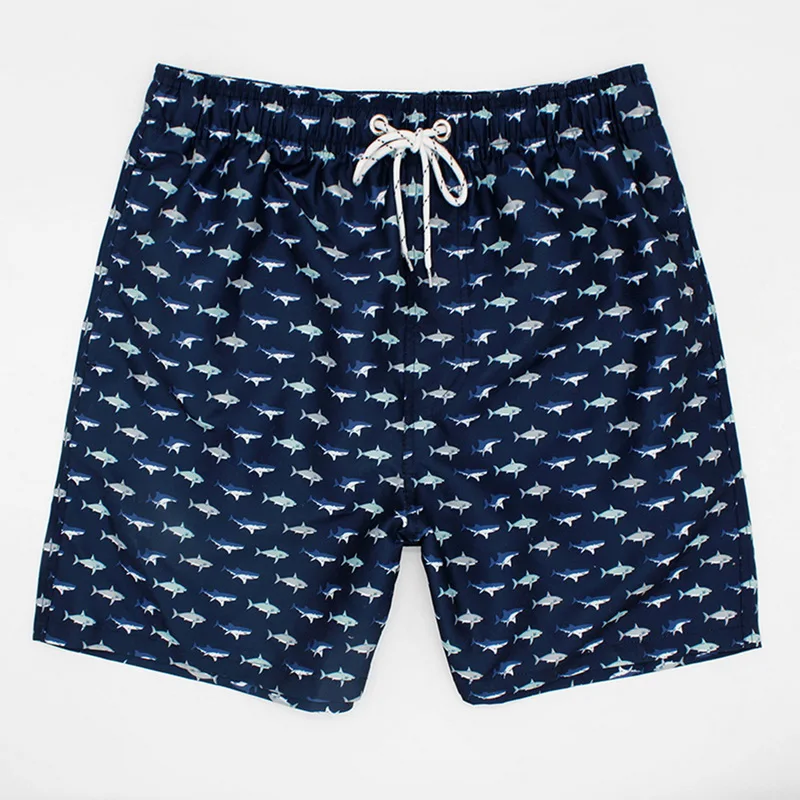 1 color Летние Гавайские шорты, 3 цвета, быстросохнущие, с принтом, Sunga Masculina, свободные, спортивные, для плавания, мужские шорты с эластичной резинкой на талии, повседневные, пляжные шорты - Цвет: 1 color