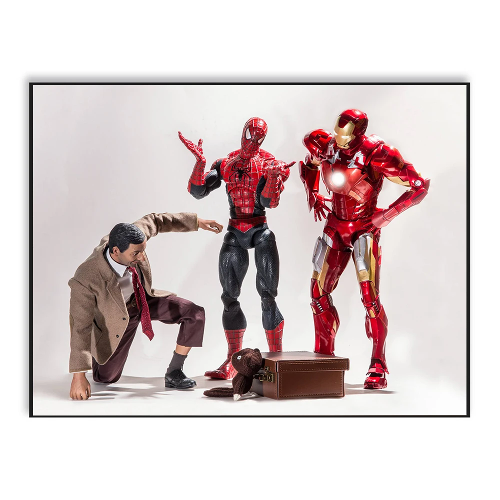 Тёмно-синий Забавный настенный арт Marvel Тайная жизнь супергероя Бэтмена плакаты и принты Джокер Железный человек Капитан Америка Повседневная жизнь домашний декор - Цвет: Тёмно-синий