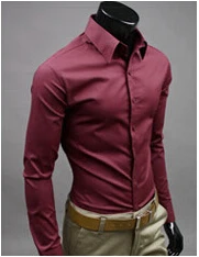 13 17 видов цветов мужские формальные рубашки чистый цвет мужские slim fit Мужчины костюм одежда Лидер продаж - Цвет: 13