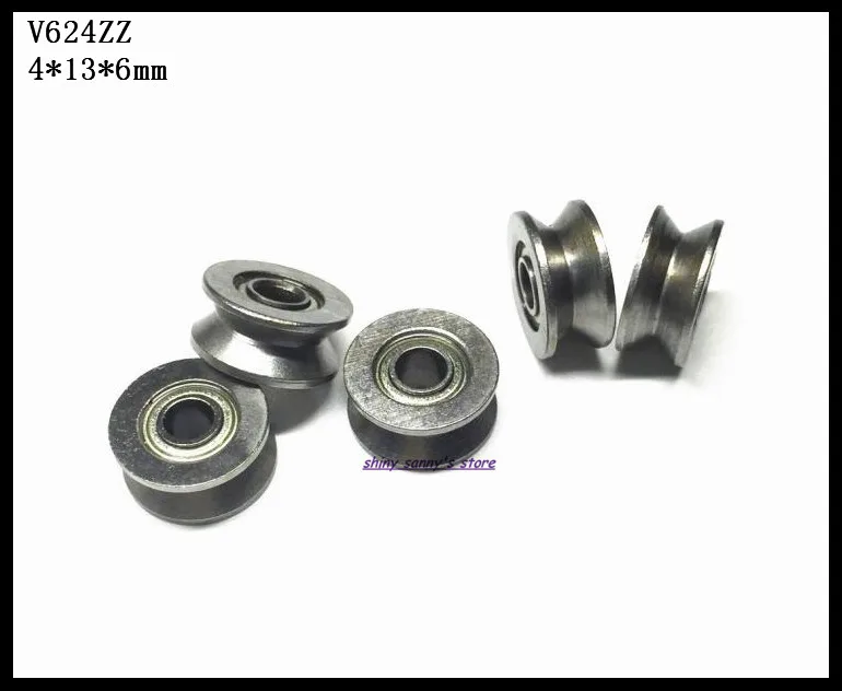 50 шт./лот V624ZZ V624 624VV 4x13x6 мм V канавка из углеродистой стали глубокий
