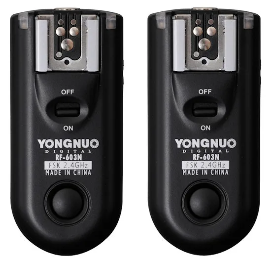 Yongnuo RF 603 N1 RF603 Flash Trigger 2 трансивера для NIKON D800 D3X D3 D2X D2H D1H D1X D700 D300 D200 D100|yongnuo rf-603|rf 603flash