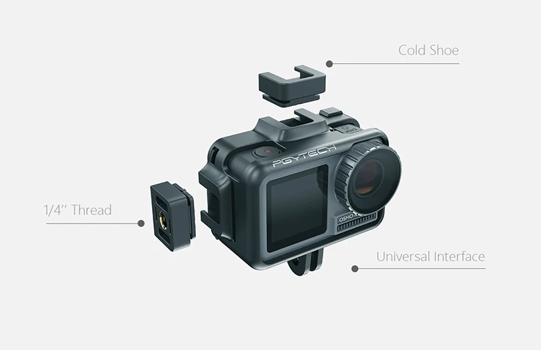 Защитный чехол PGYTECH OSMO для экшн-камеры DJI Osmo ACTION Sport camera Frame Cover Shell, аксессуары для корпуса